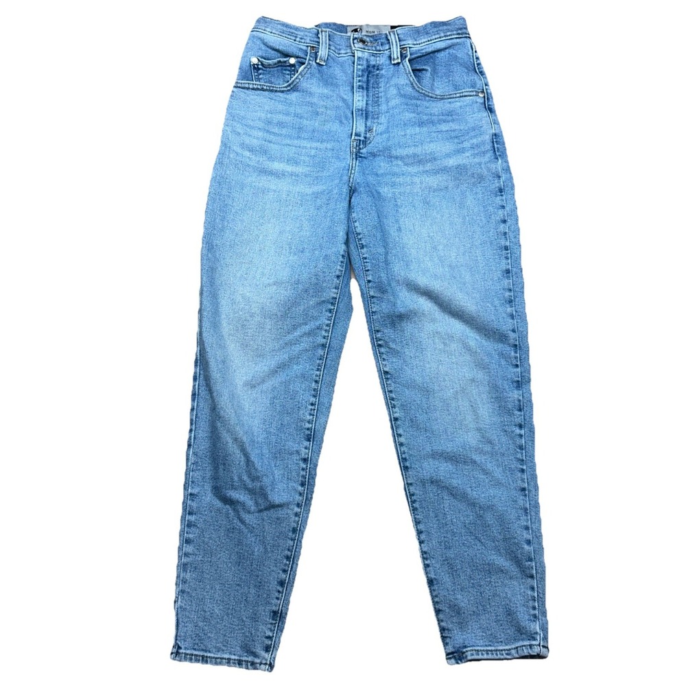 Levi's Silver Tab Mom Jean Women 27  High Waisted Light Wash Whispering Stretchy